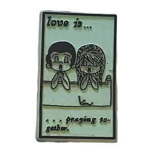 Rare Vintage 1970 Love Is Praying Together Kim Casali Refrigerator Magnet 1.75" - Bild 1 von 6