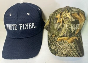 White Flyer Ball Caps (2) White Navy Skeet Shooting Trap - Picture 1 of 9