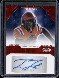 Tre Tucker 2023 Sage Aspire Red Auto Autograph Rookie Rc - Picture 1 of 2