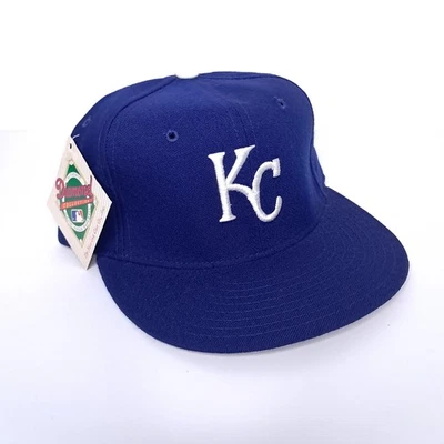 Vintage 90s Kansas City Royals Hat New Era Diamond Pro Model 7 1/8 Wool USA - Image 1 of 4