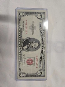 Crisp 1953 series a 5 dollar bill star note red stamp - Picture 1 of 4