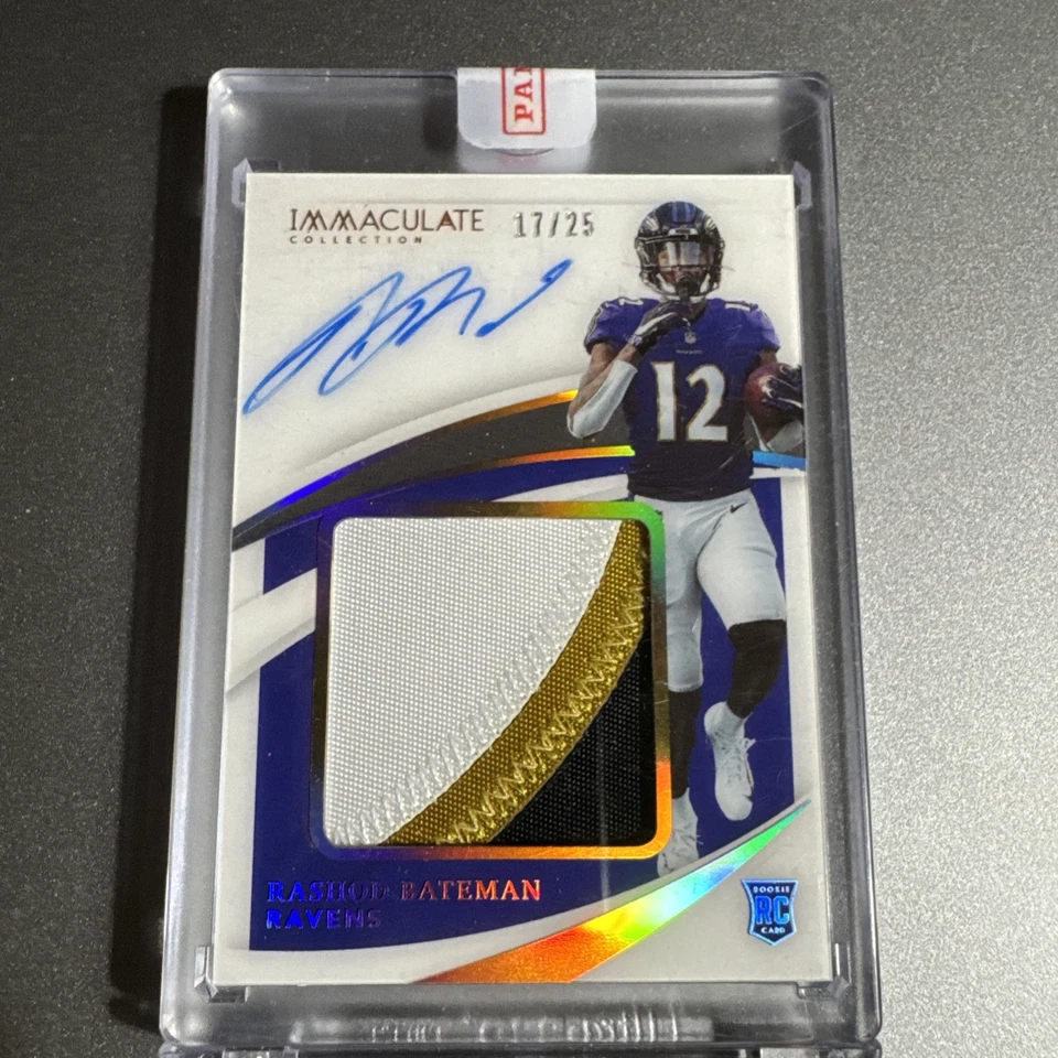 🔥2021 Immaculate Rashod Bateman Rookie Patch Auto RPA Gold 17/25! Ravens🔥 - Image 1 of 2