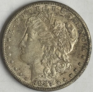 Silber Dollar Münze Morgan 1887-S - Bild 1 von 2