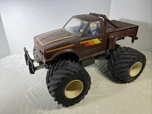 Vintage Tokyo Marui RC Datsun Big Bear Brown Monster Truck For Parts Restoration - Picture 1 of 19