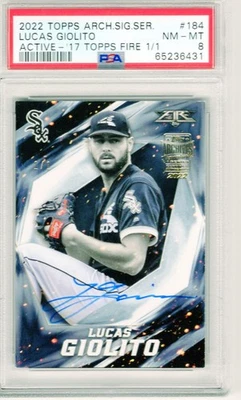 2022 Topps Archive Signature Series Lucas Giolito Topps Fire '17 1/1 Auto  - Image 1 of 2