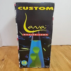 Vtg Lava Lite Motion Lamp Custom Spencer’s G-19 Yellow Blue Liquid GLOBE ONLY - Picture 1 of 10