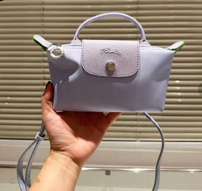 Longchamp Women Bag Light Blue Pouch Pliage Xs Mini Limited Edition VHTF Popular - Image 1 of 4