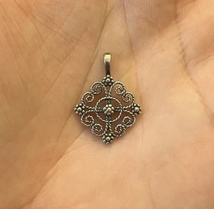 James Avery Sterling Silver Twisted Wire Lacy Cross Charm Pendant - Picture 1 of 3