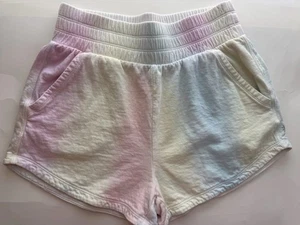 Athleta Girl Pastel Ombre Athletic Shorts Size XXL 16 Cotton - Picture 1 of 5