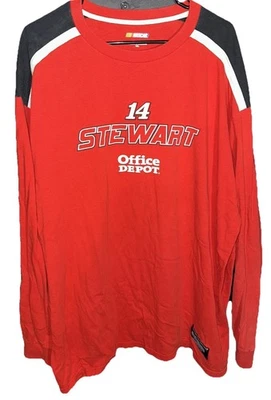 Camiseta De Colección Tony Stewart Adulto 2XL XXL Roja Manga Larga Oficina Depósito Haas Y2K Foto 1 de 4