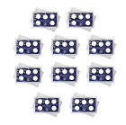 Empty Plastic Lens with Blue Insert Holds 5 Quarters, 10 Pack