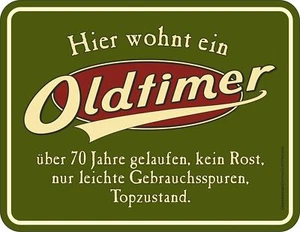 70. Geburtstag Schild Oldtimer über 70 Jahre witziges Blechschild Geschenk - Bild 1 von 1
