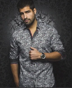 Au Noir Shirts Maritzio Floral Black XL Slim Designer - Picture 1 of 7