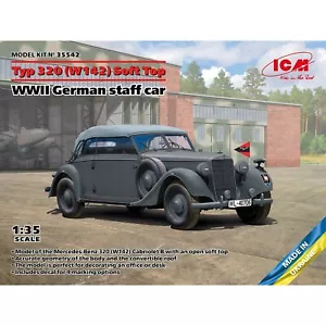 ICM 35542 Scale Modellbausatz Auto 1:35 Typ 320 (W142) Soft Top WWII German Staff Car - Bild 1 von 12