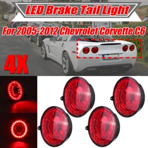 4x Red For 2005-2013 Chevrolet Corvette C6 Coupe LED Brake Lamp Tail Light Lamp - Picture 1 of 9