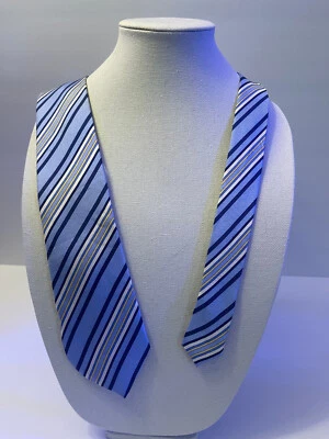 Мужской галстук DOCKERS 100% шелк синий в полоску - Изображение 1 из 2