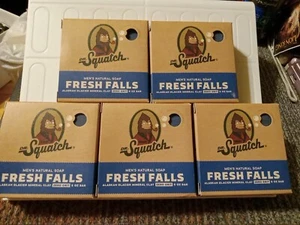 5x Dr. Squatch Fresh Falls 5oz All Natural Bar Soap for Men with Zero Grit X5 - Picture 1 of 3