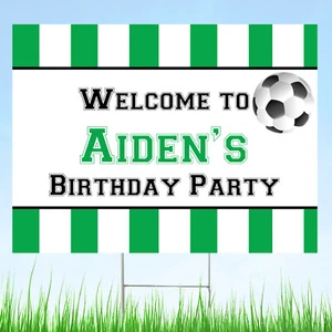 Soccer Party Personalized Yard Sign, Soccer Party Birthday Decoration - Picture 1 of 3