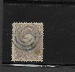 US Scott #78 used 24c lilac George Washington bank note 1862, 4 ring cancel f/vf - Picture 1 of 2