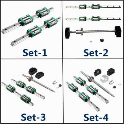 HGR15 HGR20 Linearführung+Linearwagen Block＆SFU1605 Kugelumlaufspindel BK/BF Set - Bild 1 von 4