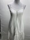 Cupcakes & Cashmere Womens Sz XS White Open Lace Tiered Crinkle Strappy Sundress