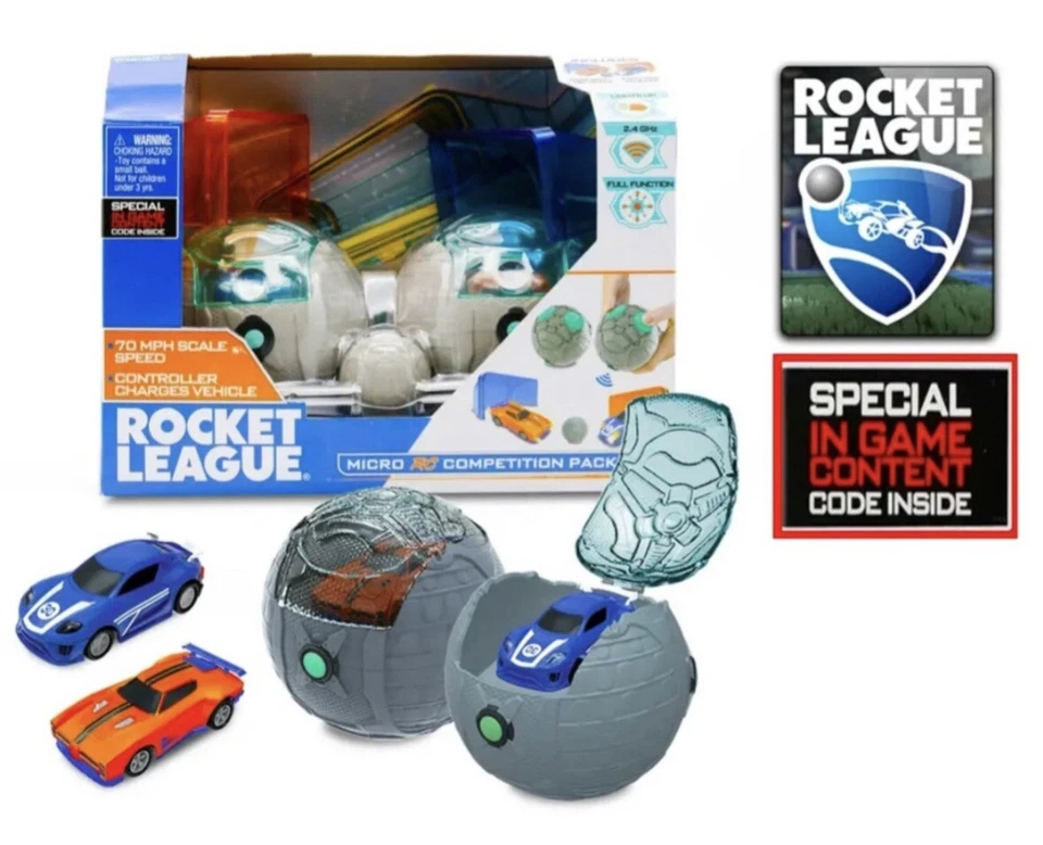 Rocket League 51555 Micro RC Battle Vehicle 2 Pack New! Remote Control Car Truck - Image 1 of 4