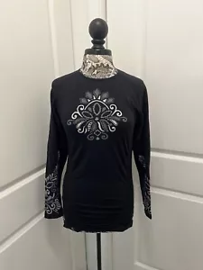 Athleta Fastest Track Shirt Damen Größe L schwarz-weiß Style 268035 - Bild 1 von 6
