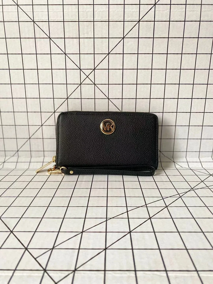 Michael Kors Large Fulton 38H9CFTE3L Flat Multifunction Phone Case in Black