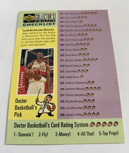 Upper Deck NBA Card Sammelkarte Collector's Choice Karte 396: Checklist 201-240 - Bild 1 von 2