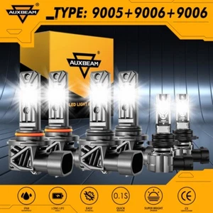 AUXBEAM 9005 9006 Combo LED Headlight Fog Bulbs Kit For Toyota Corolla 2005-2008 - Picture 1 of 12