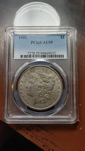 1902 Morgan Silver Dollar $1 PCGS AU55 Nice                                 4902 - Picture 1 of 4