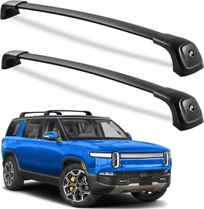 Lockable Roof Rack Cross Bars Rivian R1S 2022-2025, Heavy Duty 220lbs Aluminum R - Bild 1 von 7