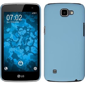 Hardcase for LG K4 2016 case light blue rubberized + 2 protective films
