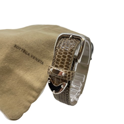 Autentico Bracciale BOTTEGA VENETA Pelle Lucertola SV925 Beige #36635026