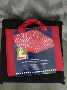 NWT Water Resistant Travel Picnic Throw & Stadium Cushion w/ Carrying Case - Picture 1 of 6