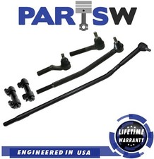 6 New Pc Tie Rod and Adjusting Sleeve Front Kit Fits Ford E250 E350 E450