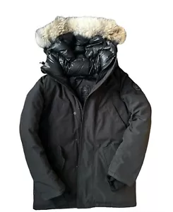 Canada Goose Men Edgewood Parka Small S Trim Fur Black Label Colour Black 3408MB - Picture 1 of 12