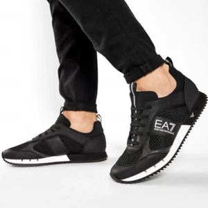 EA7 Classica Lacci Lifestyle Nera Bianca Scarpe Unisex adulto Nero 2022 - Imagen 1 de 7