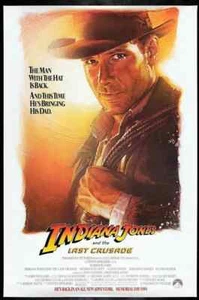 INDIANA JONES AND LAST CRUSADE ORIGINAL ROLLED 27x40 ADVANCE MOVIE POSTER 1989 - Imagen 1 de 1