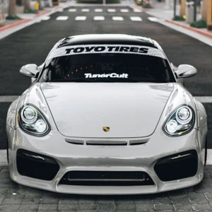 Toyo Tires sticker Visor 12x60 vinyl decals LOGO windshield White e1 - Picture 1 of 5