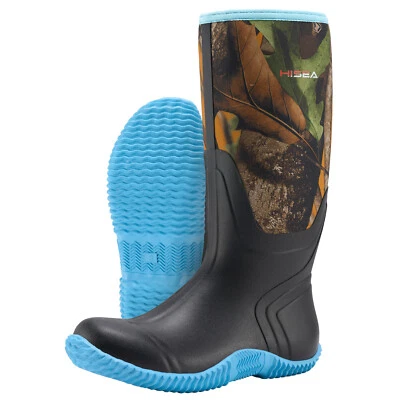 HISEA Women Rain Boots Neoprene Waterproof Outdoor Hunting Mud Working Knee Boot - Image 1 of 4