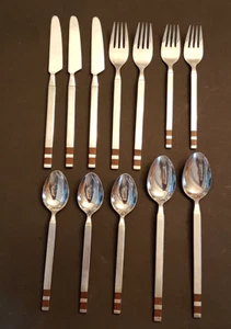 Crosspoint Stanley Roberts Spoon Fork Knife LOT Stainless Flatware 2 Place Sets - Picture 1 of 7