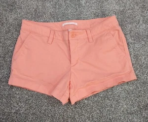 Victorias Secret Shorts Women Sz 4 Peach Pink Trail Hiking Button Pocket Chino - Picture 1 of 12