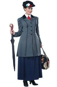 Brand New English Nanny Mary Poppins Inspired Plus Size Costume - Picture 1 of 2