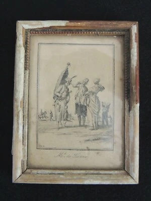 Charmant petit cadre ancien MD de Tisane - Marchand Ambulant Cris de Paris XIXe - Photo 1/3