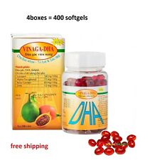 4 Boxes Vinaga DHA Pure GAC Oil - Momordica GAC Fruit Vitamin A, E, DHA