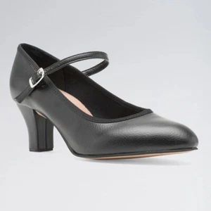 Tap Shoes Bloch S0324 Kickline Stage Shoes Black 2.5" Heel - Picture 1 of 6