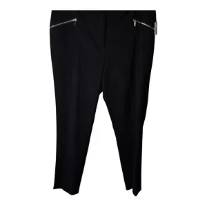 Calvin Klein Anzughose schwarz modern Gr. 14 gold Reißverschlusstaschen neu - Bild 1 von 9