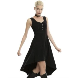 Vintage Royal Bones Kleid Damen Small Gothic High Low Saum Ärmellos - Bild 1 von 10