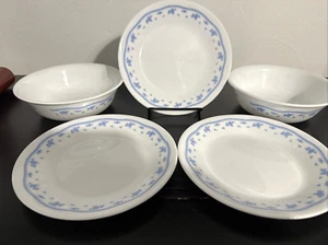 Corelle "Morning Blue" 3 Brot- und Butterteller und 2 Müslischalen - Bild 1 von 6